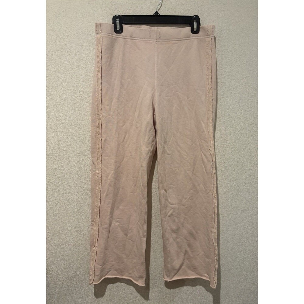 EUC Frank & Eileen Straight Leg Raw Hem Cotton Sweatpant Women Medium Pale Pink